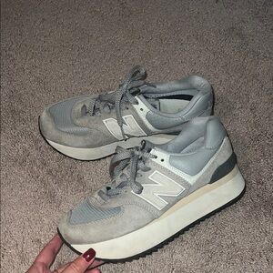 new balance 574 platform sneakers size 7